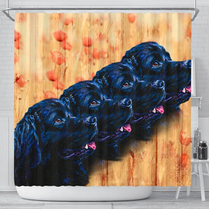 Newfoundland Dog Art Print Shower Curtains-Free Shipping - Deruj.com