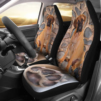 Bullmastiff Dog With Paw Print Car Seat Covers- Free Shipping - Deruj.com