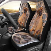 Bullmastiff Dog With Paw Print Car Seat Covers- Free Shipping - Deruj.com