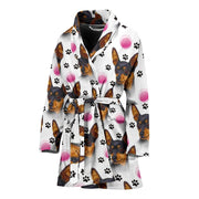 Miniature Pinscher Dog Print Women's Bath Robe-Free Shipping - Deruj.com