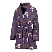 Italian Greyhound Dog Pattern Print Women's Bath Robe-Free Shipping - Deruj.com