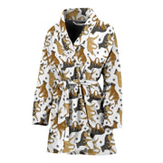 Belgian Tervuren Dog Pattern Print Women's Bath Robe-Free Shipping - Deruj.com