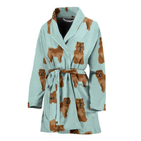 Chow Chow Dog Pattern Print Women's Bath Robe-Free Shipping - Deruj.com