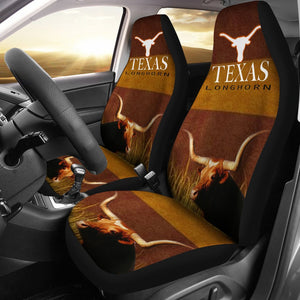 Amazing Texas Longhorn Cattle (Cow) Print Car Seat Covers-Free Shipping - Deruj.com