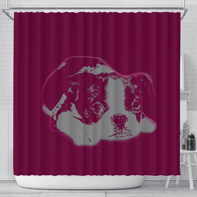 Cute Boston Terrier Print Shower Curtain-Free Shipping - Deruj.com