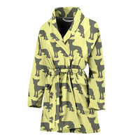 Chinese Crested Dog Pattern Print Women's Bath Robe-Free Shipping - Deruj.com