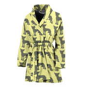 Chinese Crested Dog Pattern Print Women's Bath Robe-Free Shipping - Deruj.com