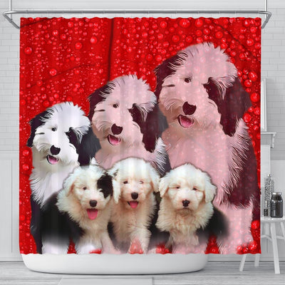 Old English Sheepdog Print Shower Curtains-Free Shipping - Deruj.com