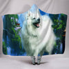 American Eskimo Print Hooded Blanket-Free Shipping - Deruj.com