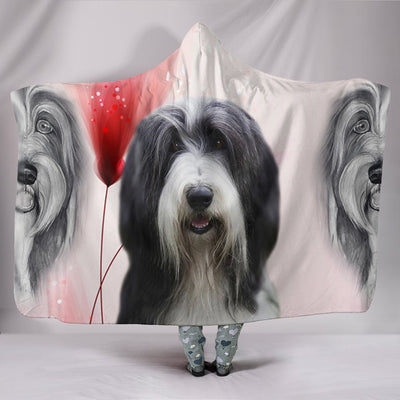 Bearded Collie Print Hooded Blanket-Free Shipping - Deruj.com