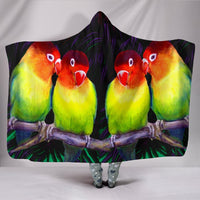 Love Bird Print Hooded Blanket-Free Shipping - Deruj.com