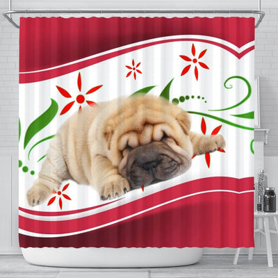 Shar Pei Dog Print Shower Curtain-Free Shipping - Deruj.com