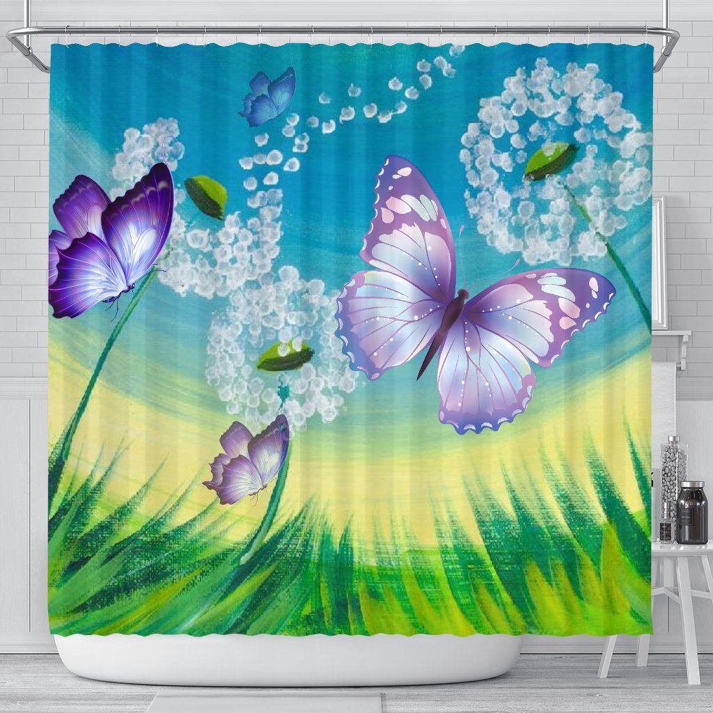 Butterfly Print Shower Curtain-Free Shipping - Deruj.com