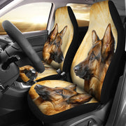 German Shepherd On Yellow Print Car Seat Covers- Free Shipping - Deruj.com