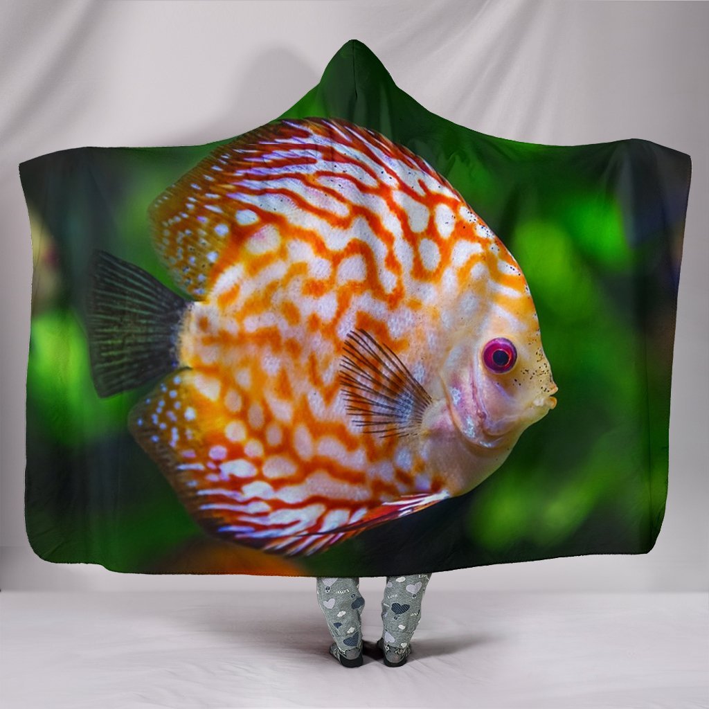 Discus Fish Print Hooded Blanket-Free Shipping - Deruj.com