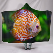 Discus Fish Print Hooded Blanket-Free Shipping - Deruj.com