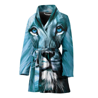 Lion Art Print Women's Limited Edition Bath Rob-Free Shipping - Deruj.com