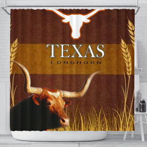 Amazing Texas Longhorn Cattle (Cow) Print Shower Curtain-Free Shipping - Deruj.com