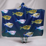 Common Hatchetfish Print Hooded Blanket-Free Shipping - Deruj.com