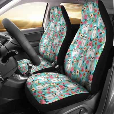 Shih Tzu Dog Floral Print Car Seat Covers-Free Shipping - Deruj.com