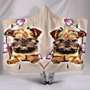 Brussels Griffon Print Hooded Blanket-Free Shipping - Deruj.com