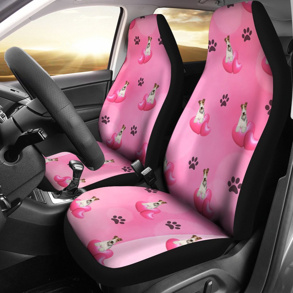 Wire Hair Fox Terrier dog Print Car Seat Covers-Free Shipping - Deruj.com