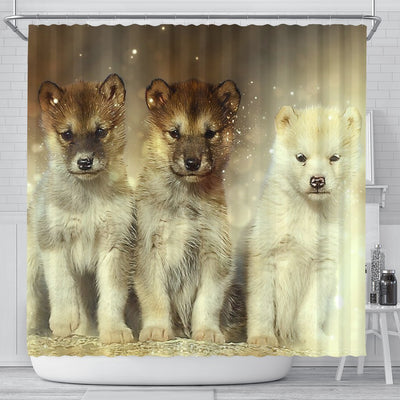 Sled Dogs Print Shower Curtains-Free Shipping - Deruj.com
