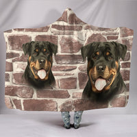 Rottweiler Dog Print Hooded Blanket-Free Shipping - Deruj.com