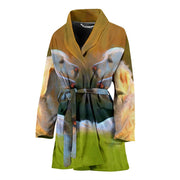 Golden Retriever Art Print Women's Bath Robe-Free Shipping - Deruj.com