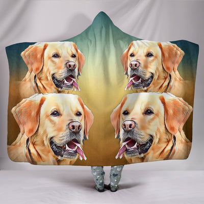 Cute Labrador Retriever Print Hooded Blanket-Free Shipping - Deruj.com