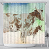 Ayrshire cattle (Cow) Print Shower Curtain-Free Shipping - Deruj.com
