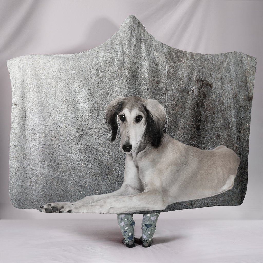 Saluki Dog Print Hooded Blanket-Free Shipping - Deruj.com