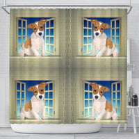 Jack Russell Terrier Print Shower Curtain-Free Shipping - Deruj.com