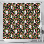 Beagle Dog Floral Print Shower Curtains-Free Shipping - Deruj.com