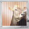 Cute Brown Swiss cattle (Cow) Print Shower Curtain-Free Shipping - Deruj.com