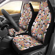 Japanese Chin Dog Floral Print Car Seat Covers-Free Shipping - Deruj.com