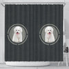 Cute Bichon Frise Dog Print Shower Curtain-Free Shipping - Deruj.com