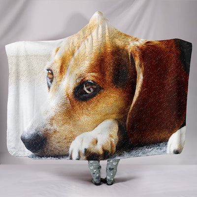 Beagle Dog Art Print Hooded Blanket-Free Shipping - Deruj.com