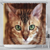 Lovely Bengal Cat Print Shower Curtains-Free Shipping - Deruj.com