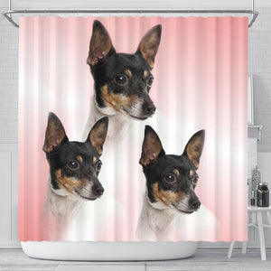 Toy Fox Terrier Print Shower Curtain-Free Shipping - Deruj.com