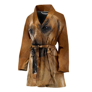 Rhodesian Ridgeback Dog Print Women's Bath Robe-Free Shipping - Deruj.com