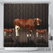 Amazing Maine Anjou Cattle (Cow) Print Shower Curtain-Free Shipping - Deruj.com