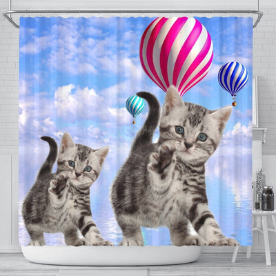 American Shorthair Cat Print Shower Curtains-Free Shipping - Deruj.com