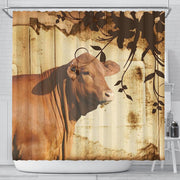 Red Brangus Cattle Print Shower Curtain-Free Shipping - Deruj.com