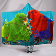 Eclectus Parrot Print Hooded Blanket-Free Shipping - Deruj.com