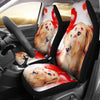 Golden Retriever With Heart Print Car Seat Covers- Free Shipping - Deruj.com