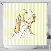 Bracco Italiano Dog Print Shower Curtain-Free Shipping - Deruj.com