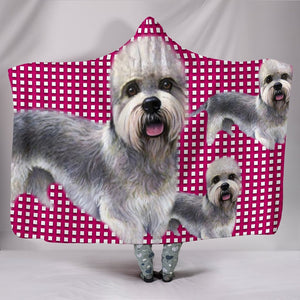 Dandie Dinmont Terrier Print Hooded Blanket-Free Shipping - Deruj.com