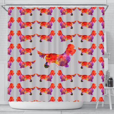 Dandie Dinmont Terrier Dog Art Print Shower Curtains-Free Shipping - Deruj.com