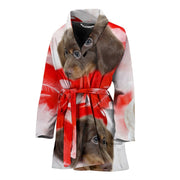 Dachshund Dog Print Women's bath Robe-Free Shipping - Deruj.com